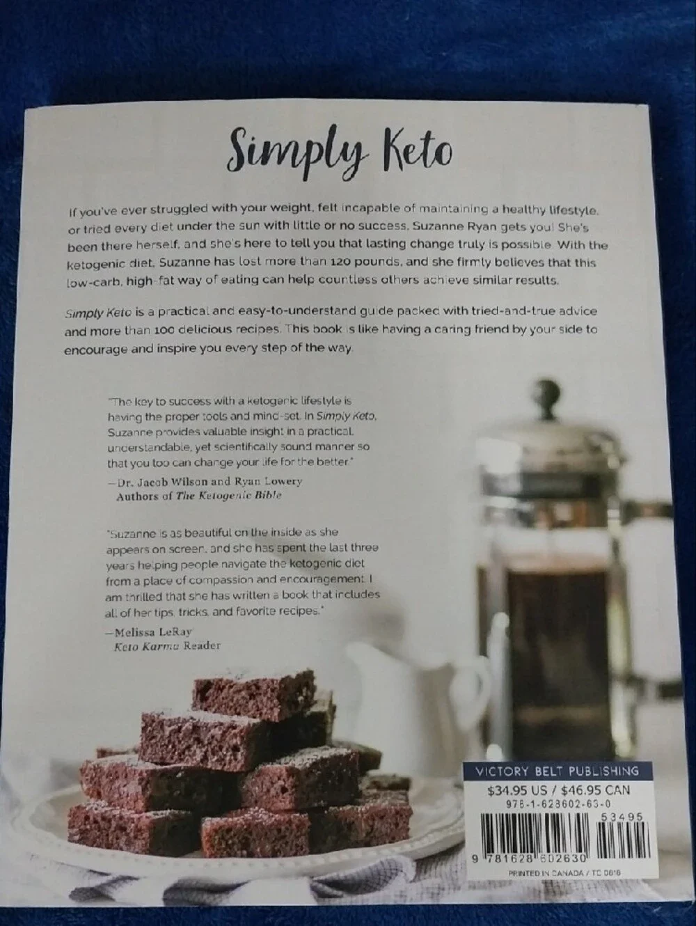 🔵BOGO FREE🔵 Simply Keto Cookbook - Suzanne Ryan